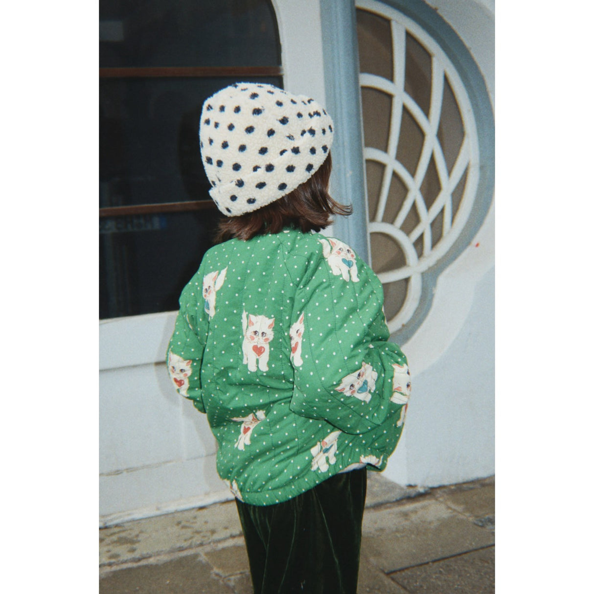 Konges Sløjd Dot Miao Verde Juno Printed Bomber Jacket