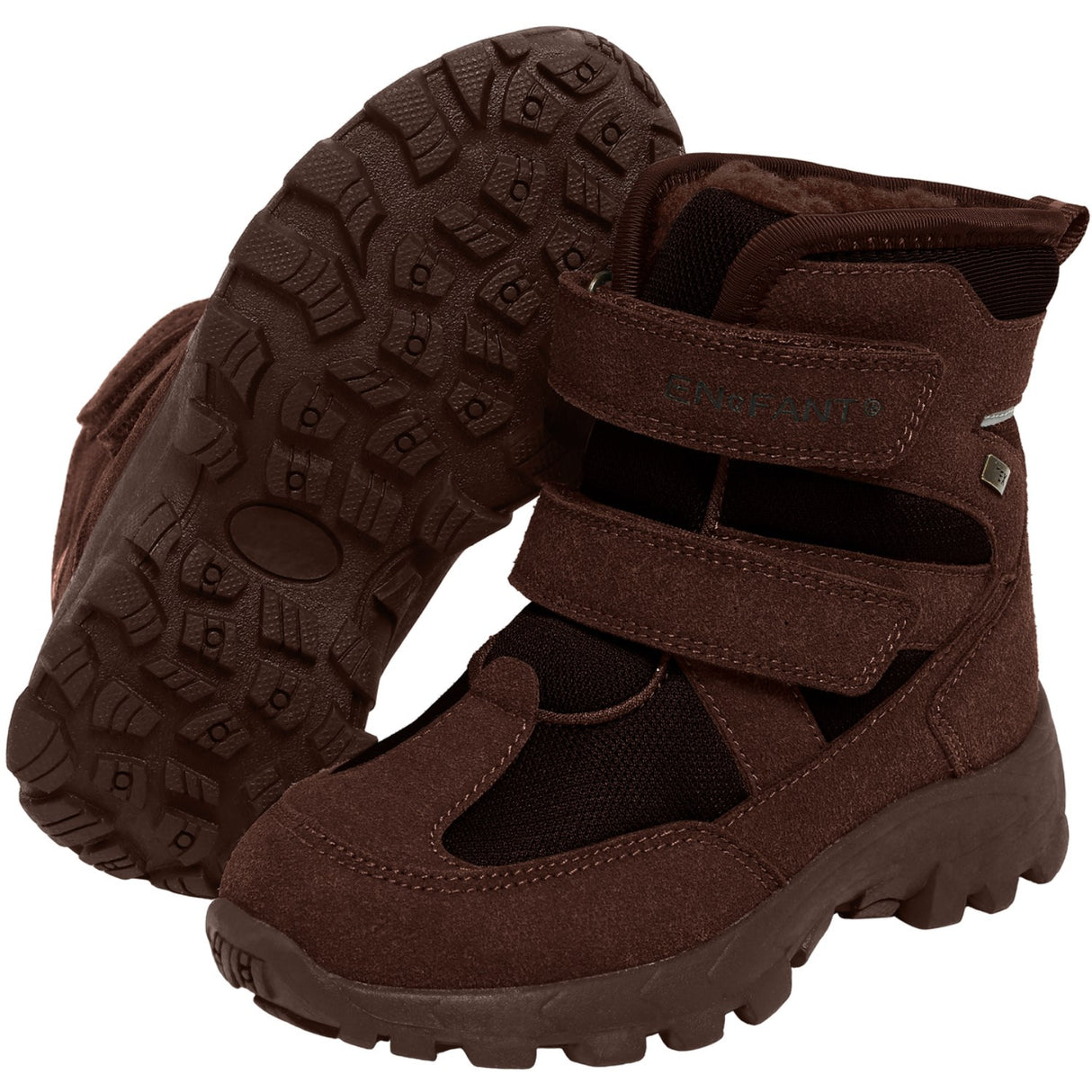En Fant Chocolate Brown Boots Velcro Tex