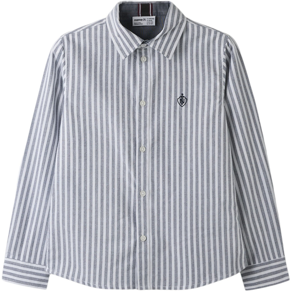 Name It Navy Blazer Bright White Nkmnewsa Ls Shirt Noos