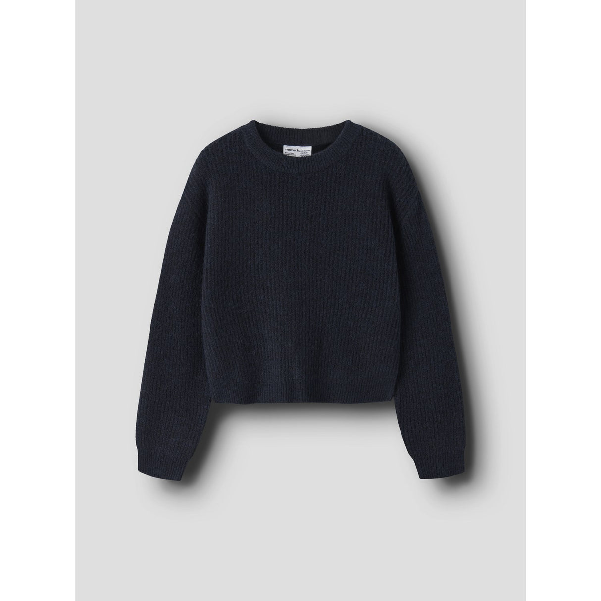 Name It Dark Sapphire Nkfholly Ls Boxy Short Knit Noos