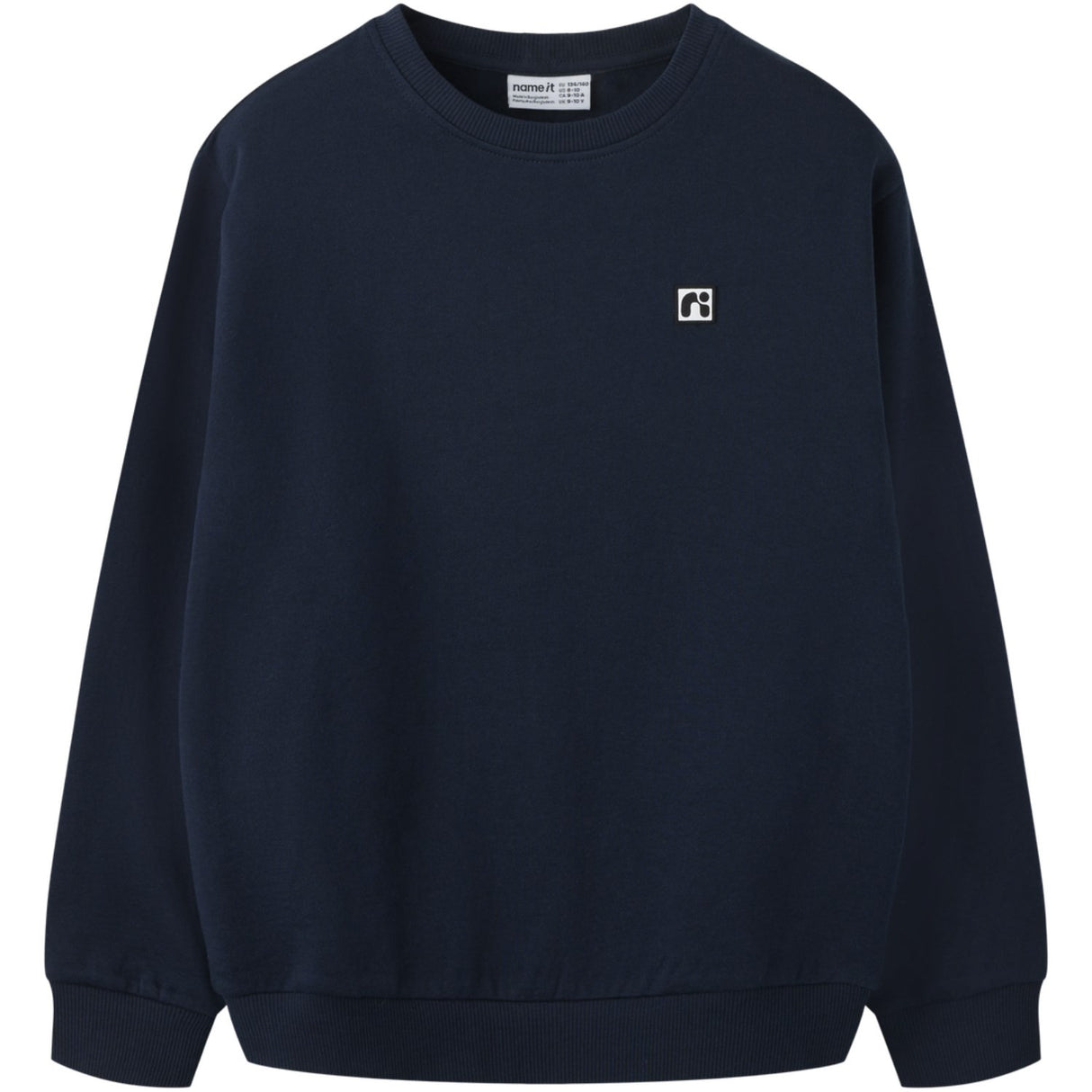 Name It Dark Sapphire Nkmflo Ls Nreg Sweat Bru Noos