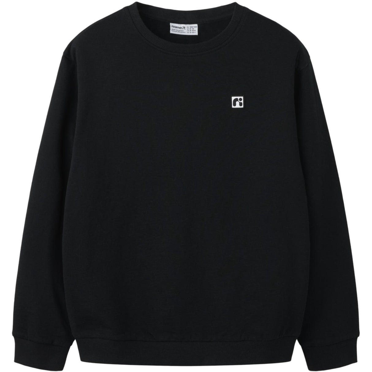 Name It Black Nkmflo Ls Nreg Sweat Bru Noos
