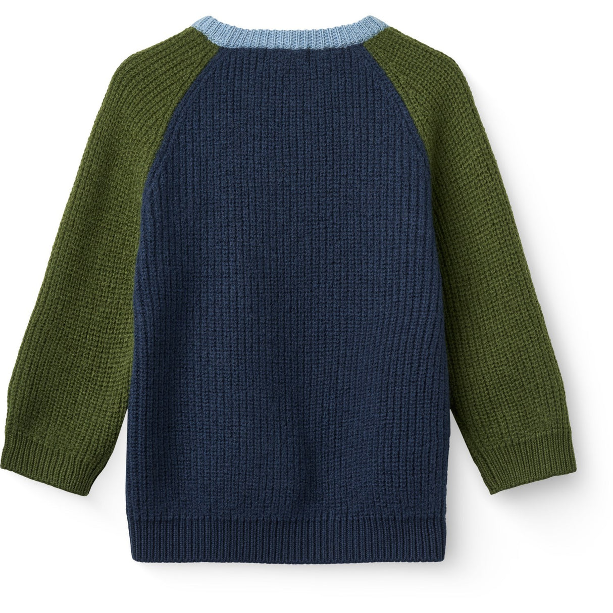 COPENHAGEN COLORS Navy Comb. Merino Rib Knitted Blouse