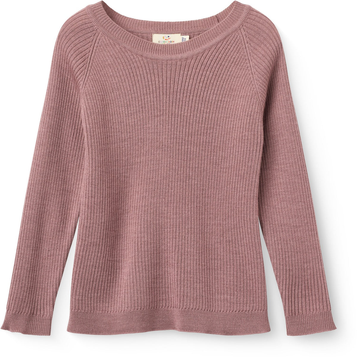 COPENHAGEN COLORS Winter Rose Merino Classic Rib Blouse