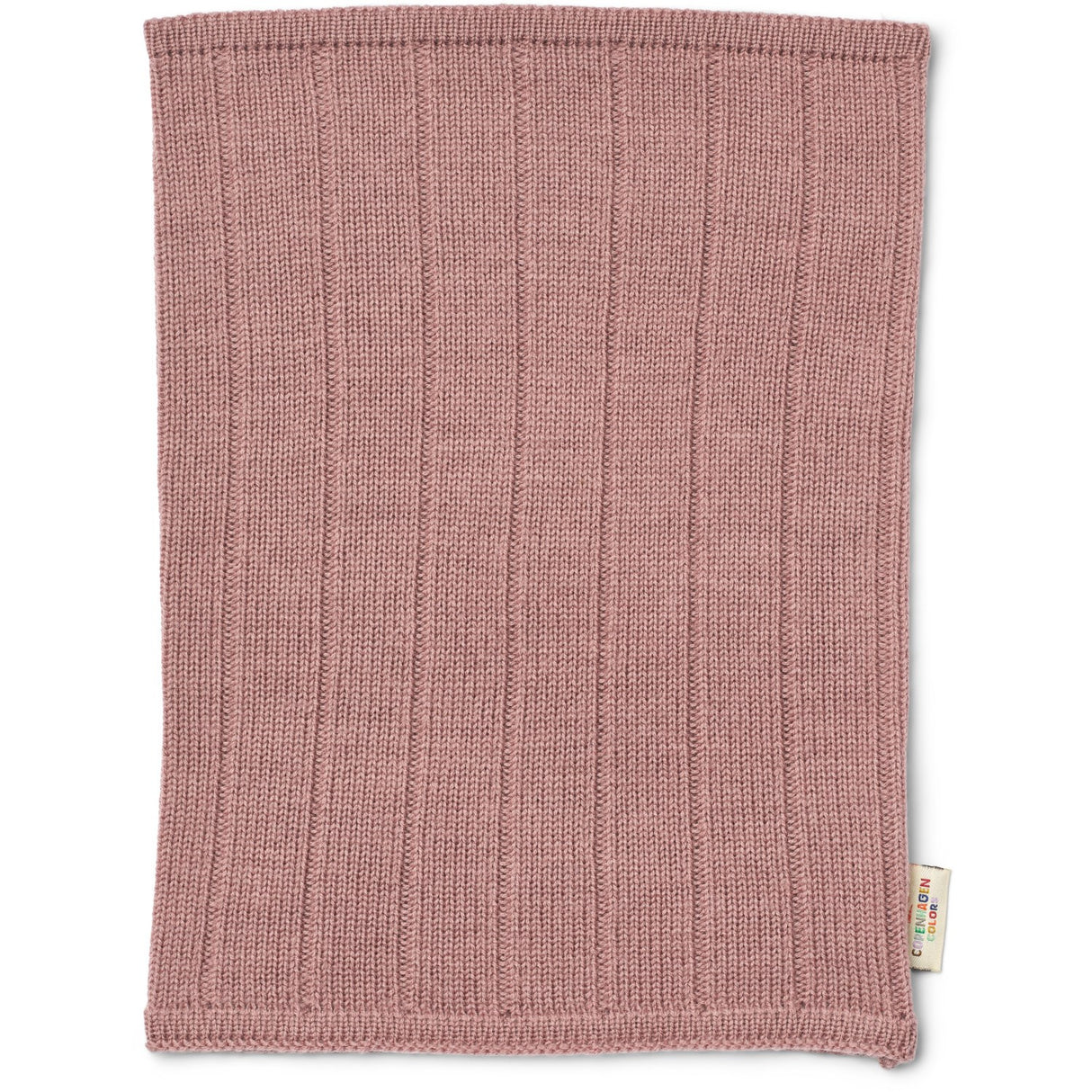 COPENHAGEN COLORS Winter Rose Rib Knitted Tube Scarf In Merino Wool