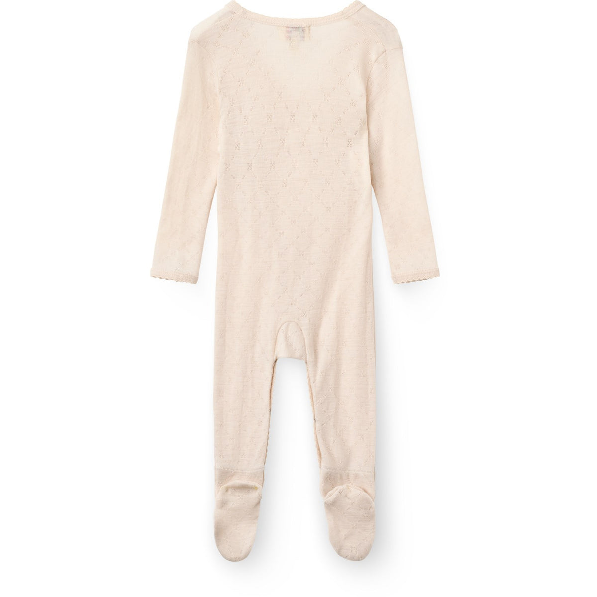 COPENHAGEN COLORS Cream Lt. Knitted Pointelle Cross-Over Full Body