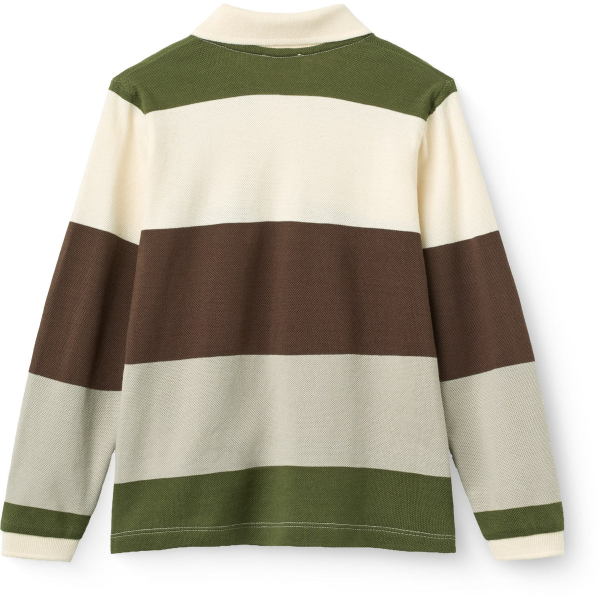 COPENHAGEN COLORS Grey Stripe Pique Polo W. Ls