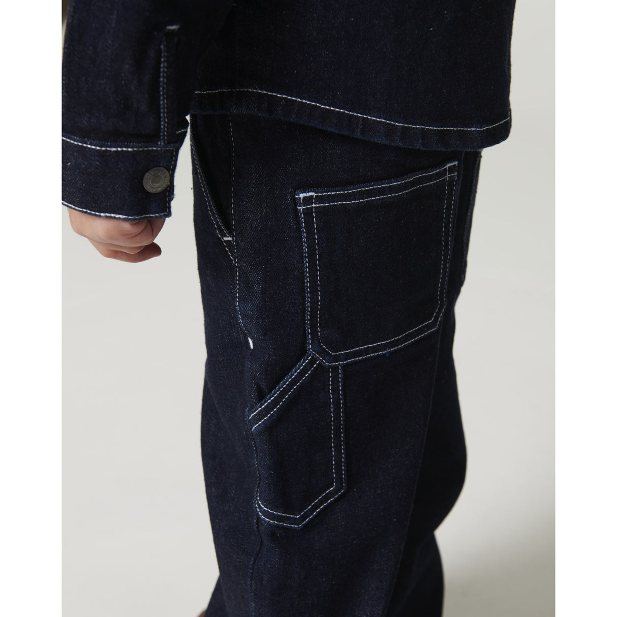 COPENHAGEN COLORS Raw Denim Denim Cargo Pants