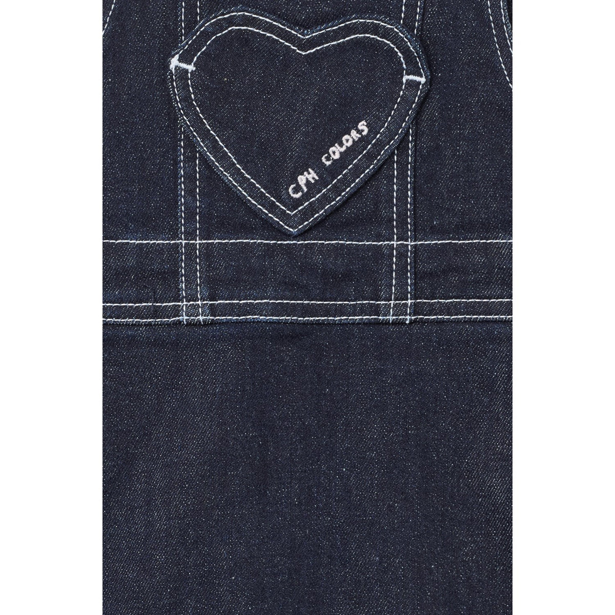 COPENHAGEN COLORS Raw Denim Organic Denim Spencer Dress W. Heart Pocket