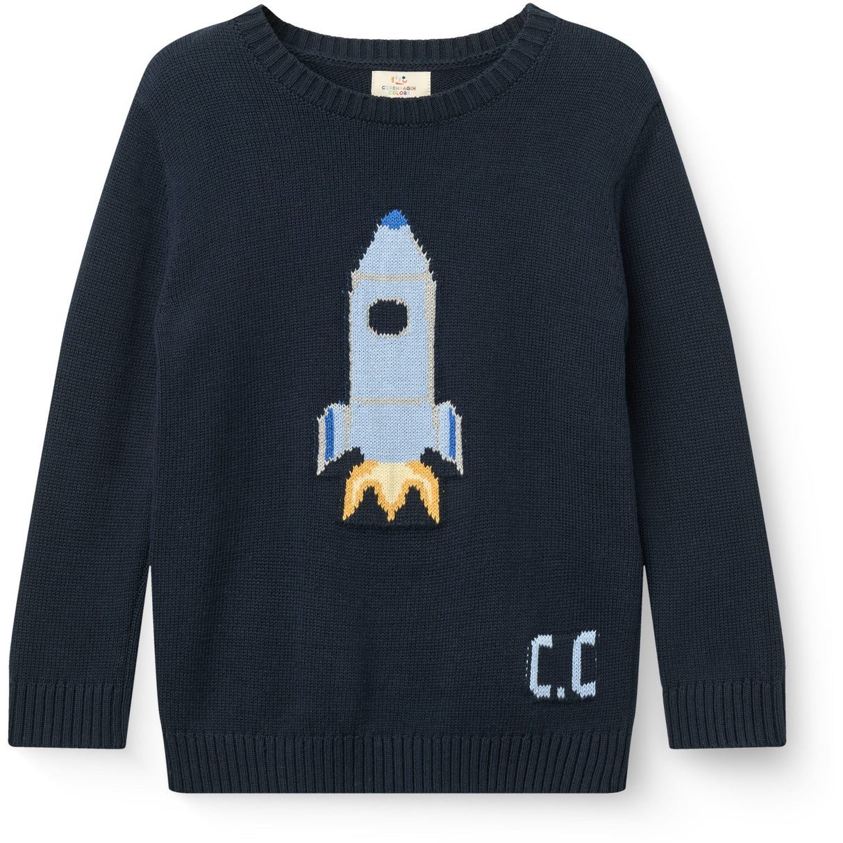 COPENHAGEN COLORS Navy Rocket Comb. Sweater W. Icon