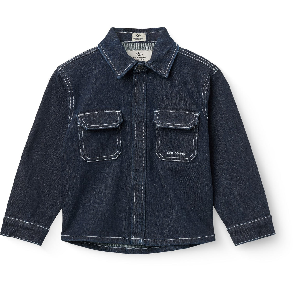 COPENHAGEN COLORS Raw Denim Organic Regular Denim Shirt