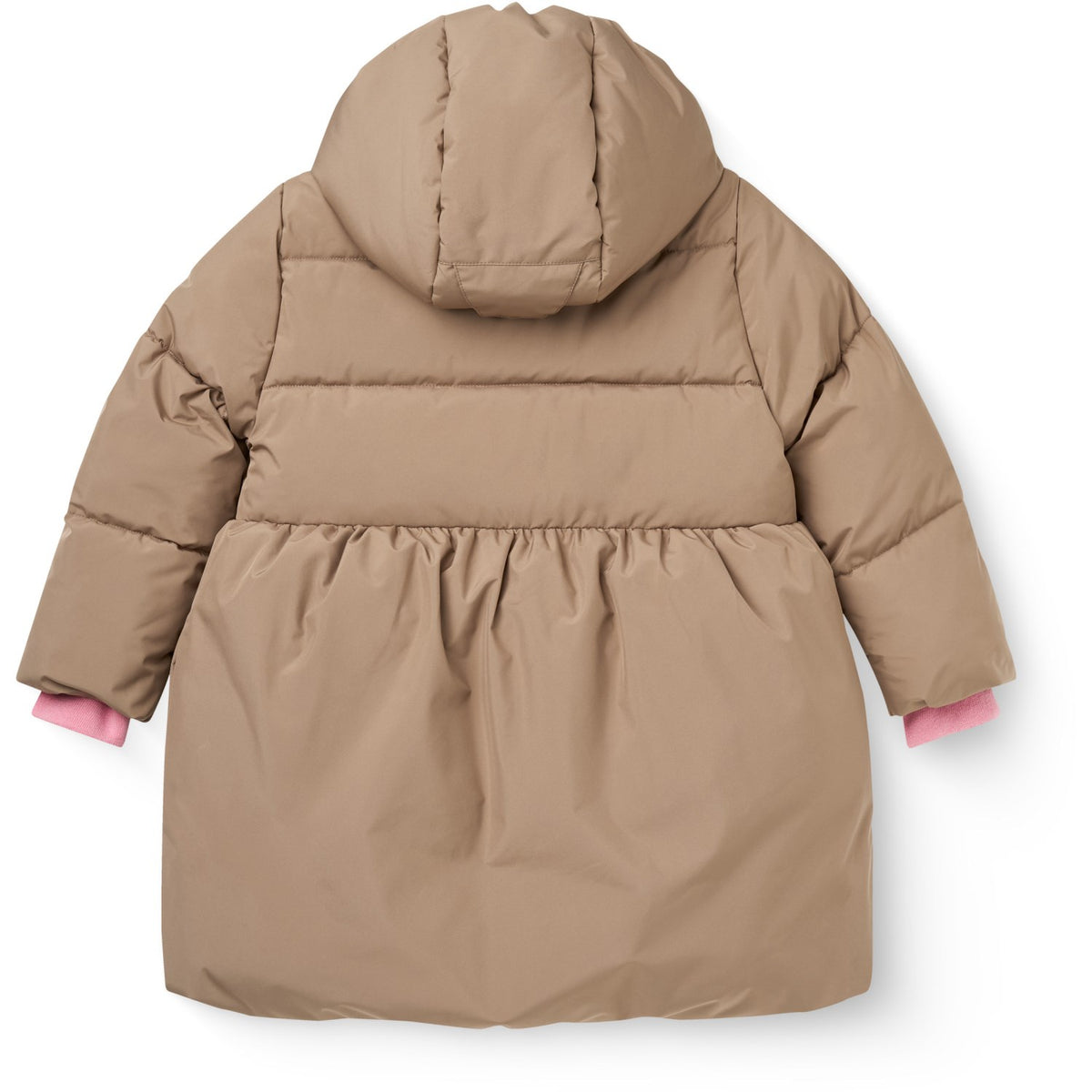 COPENHAGEN COLORS Walnut Puffer Long Frill Jacket W. Teddy Lining