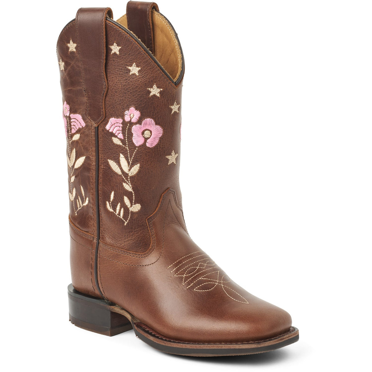 COPENHAGEN COLORS Dk. Brown Flower Cowboy Boot