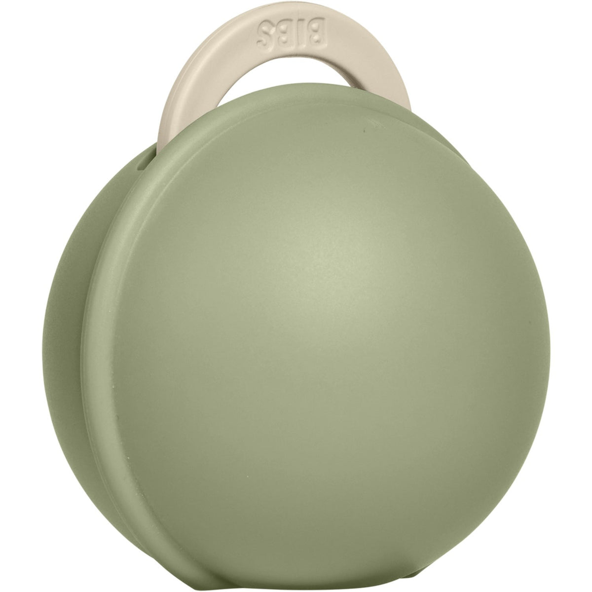 Bibs Ivory / Sage Colour Pacifier Round Latex & Pacifier Case Mini