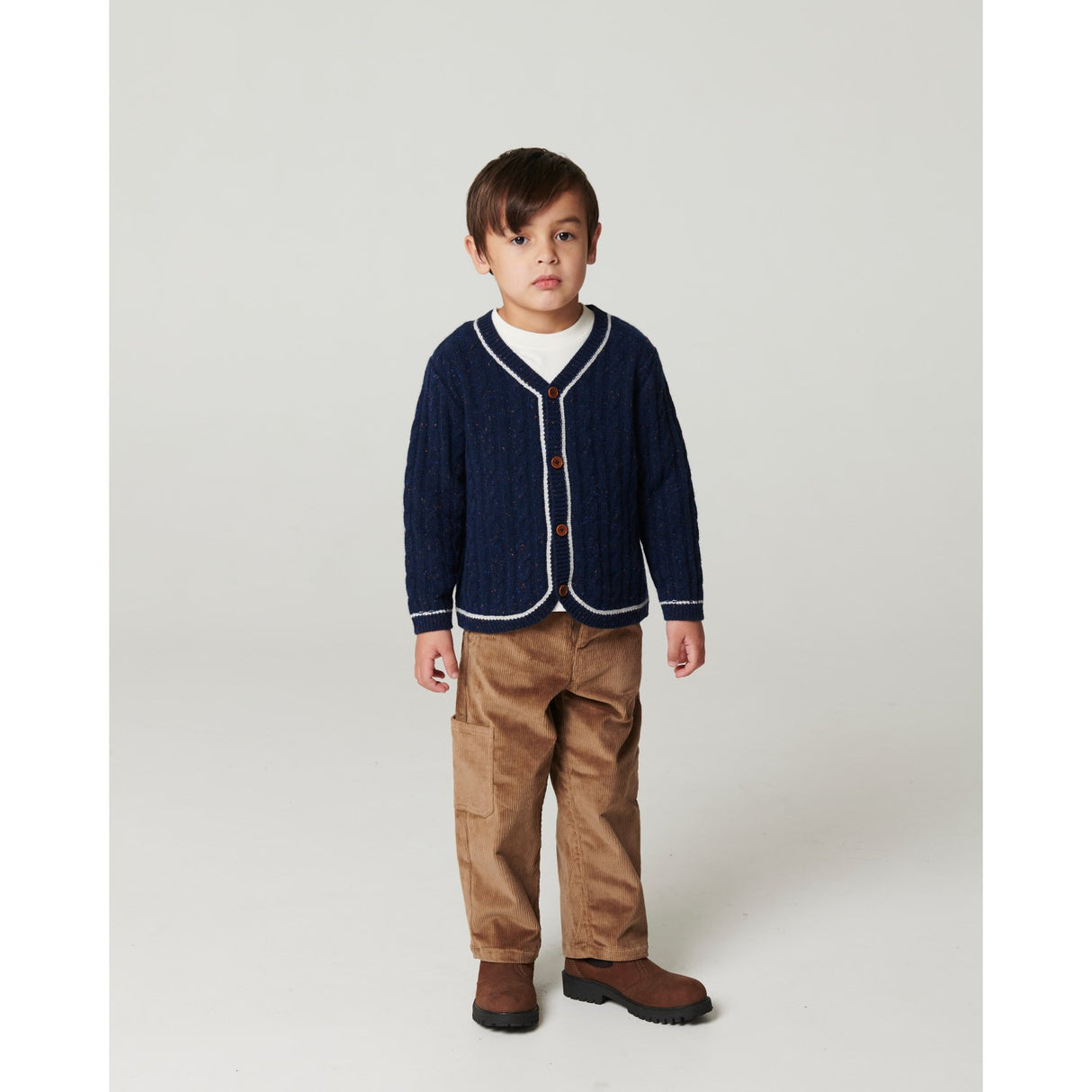 COPENHAGEN COLORS Brown Corduroy Cargo Pants