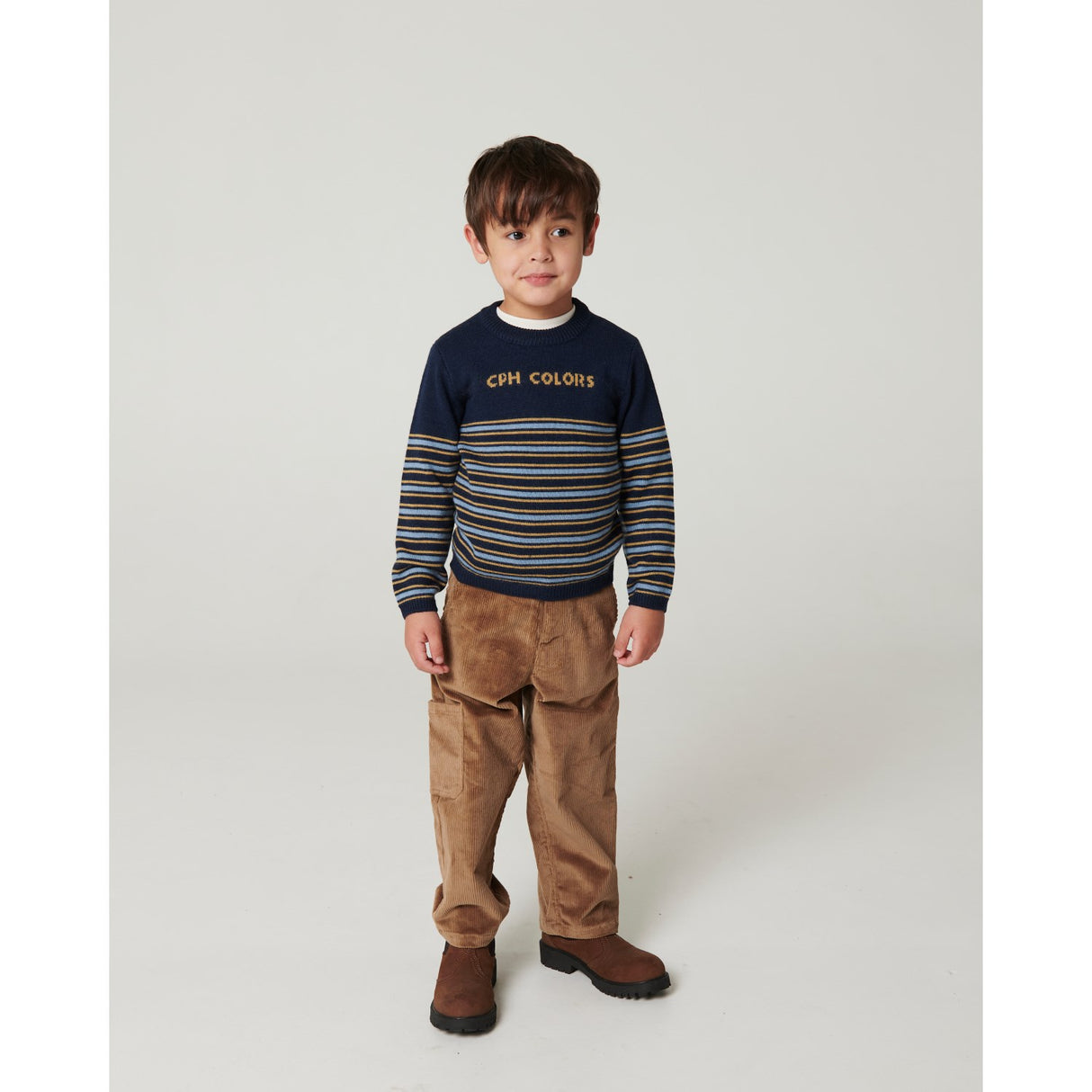 COPENHAGEN COLORS Brown Corduroy Cargo Pants