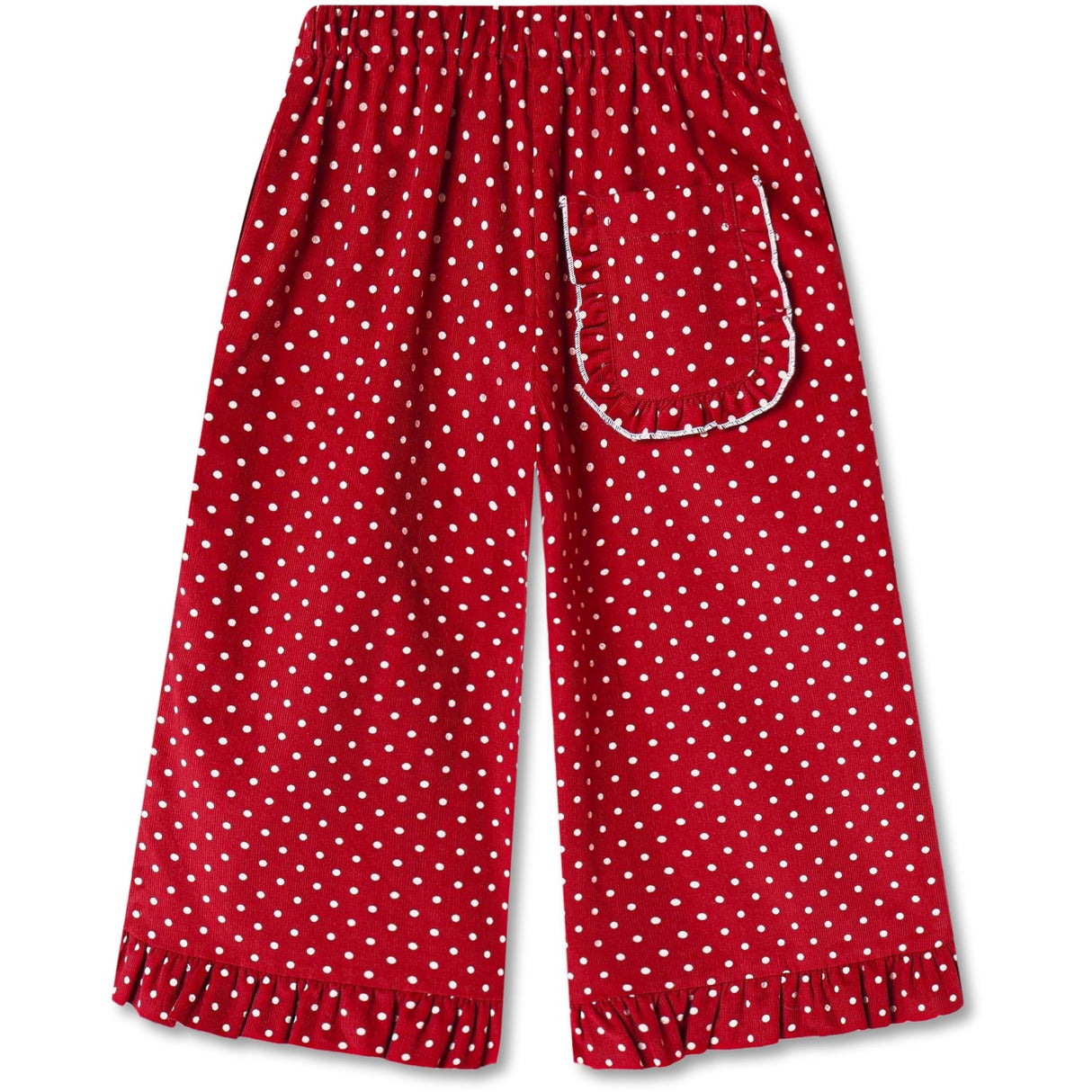 Fliink Red Bud Dot Dolly Dot Ruffle Pants