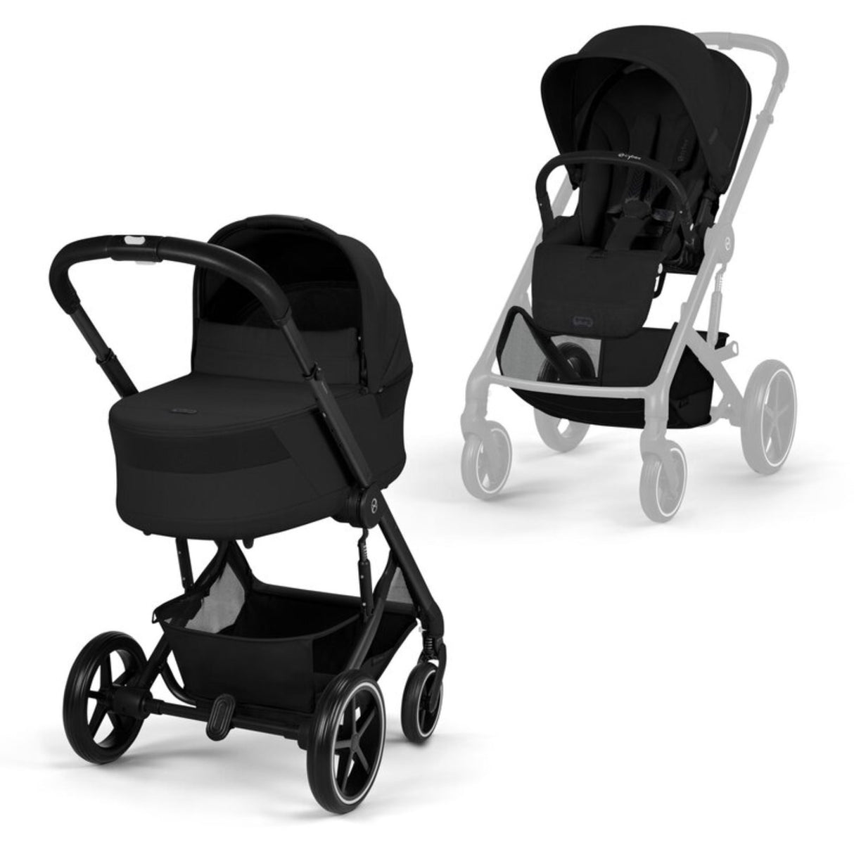 Cybex Moon Black Balios S Lux Blk Including Cot S Lux