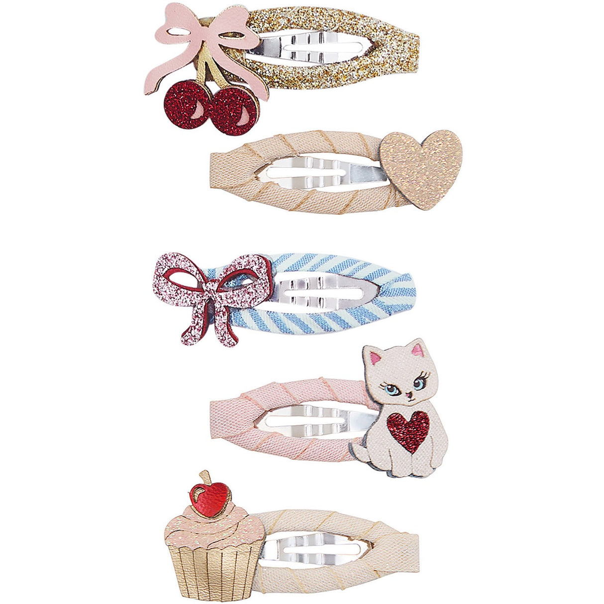 Mimi & Lula 5 Hair Clips - Mini Kittybow