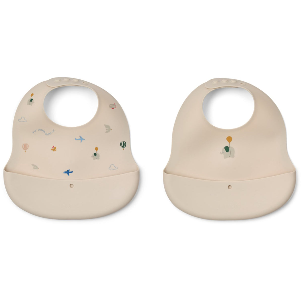 LIEWOOD Flying / Sandy Ember Printed Bib 2-pack