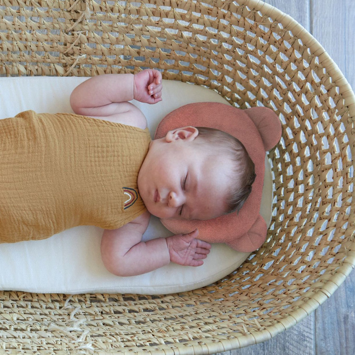 Candide Rust Panda Baby Pillow