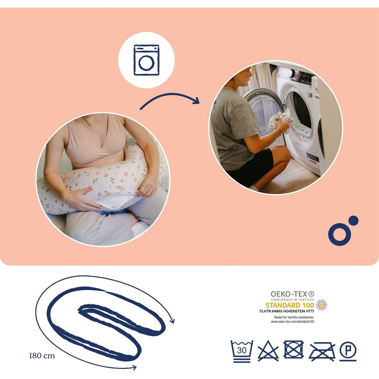Doomoo Peach Nursing & Pregnancy Pillow