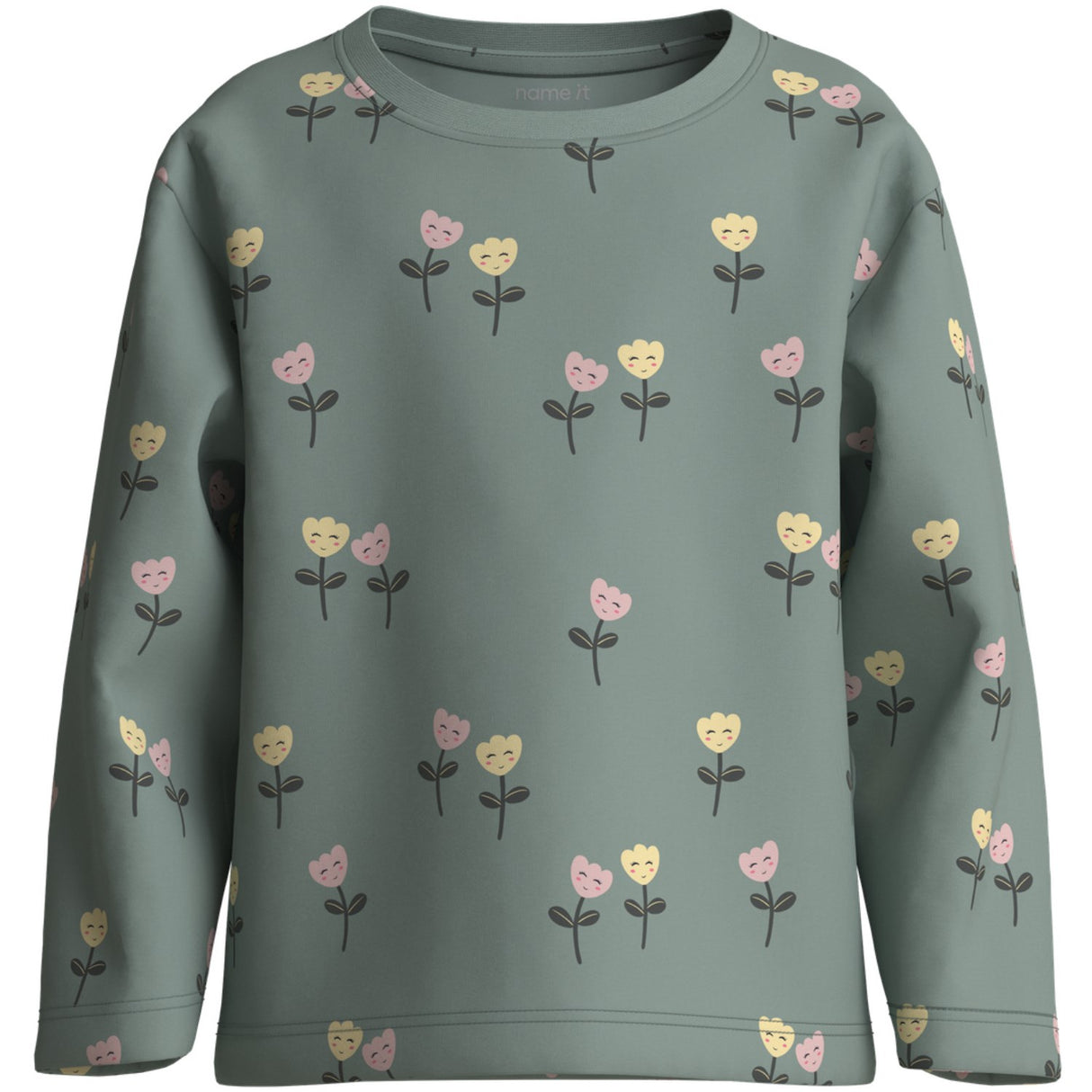 Name It Green Milieu Happy Flowers Nmfvelda Ls Nreg Top
