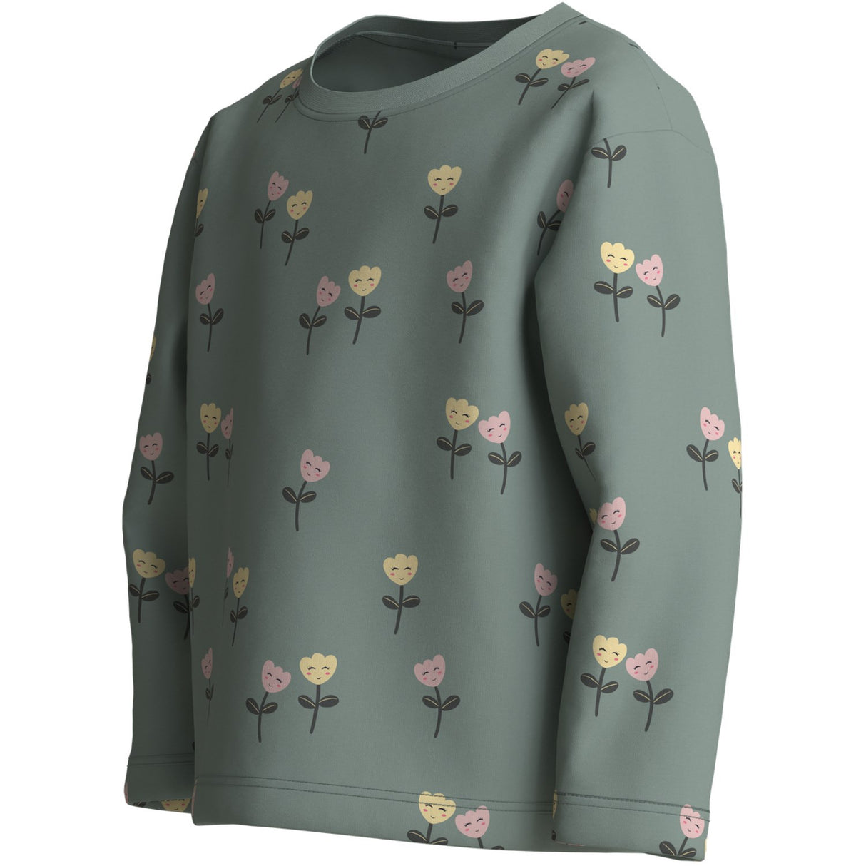 Name It Green Milieu Happy Flowers Nmfvelda Ls Nreg Top