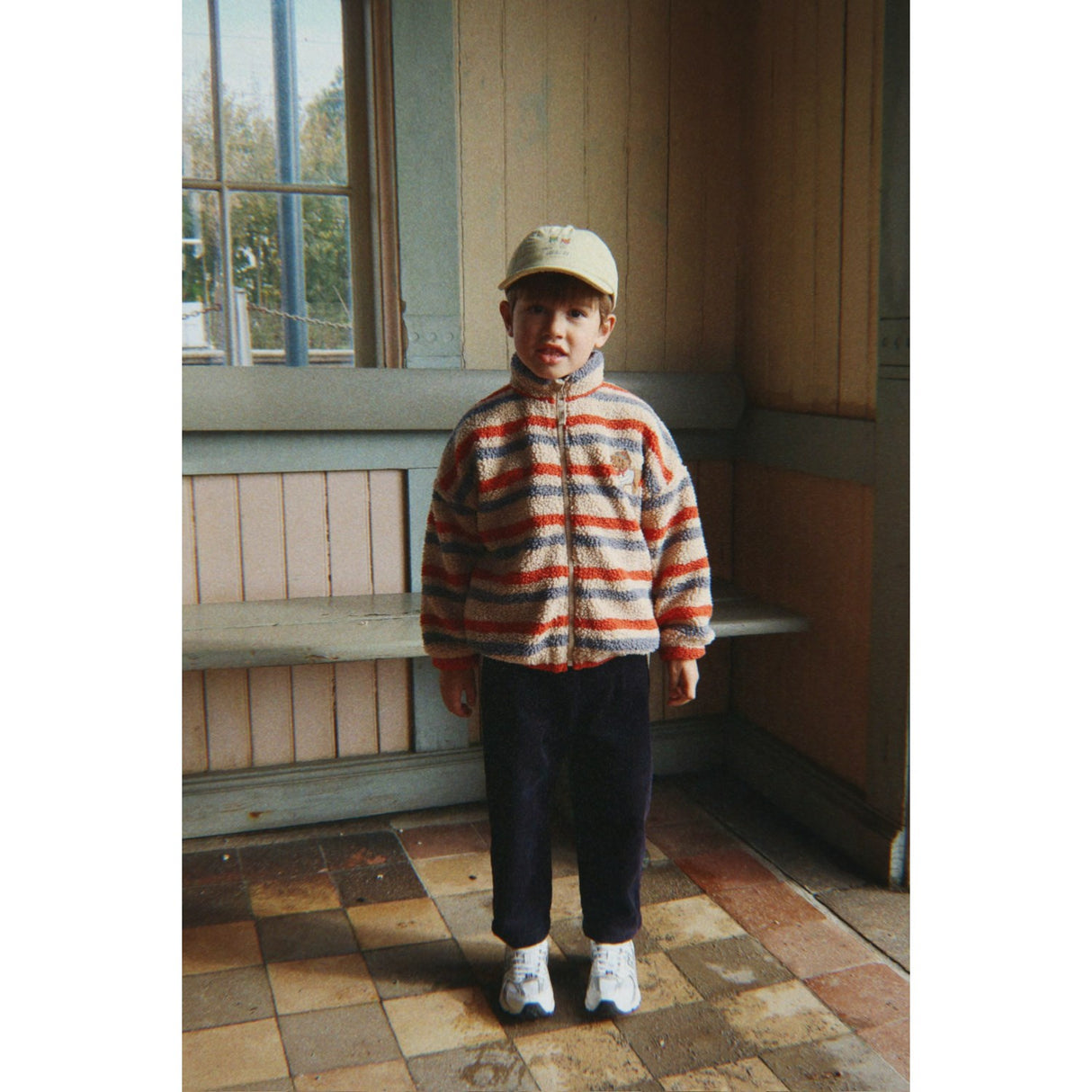 Konges Sløjd Tangerine Stripe Jody Embroidery Teddy Jacket Grs