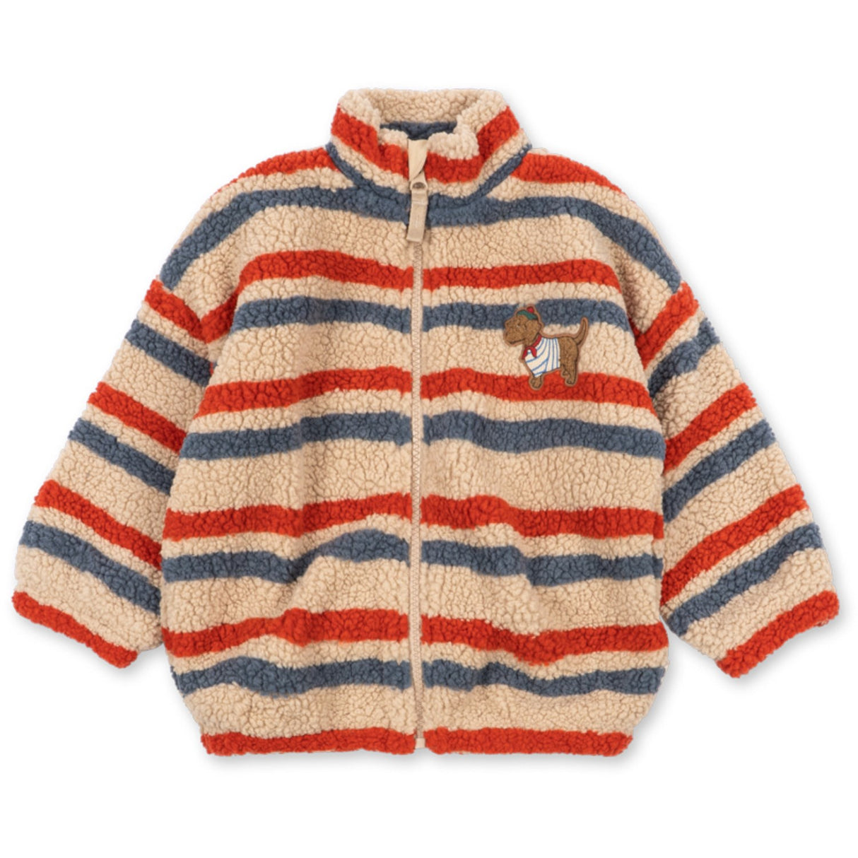 Konges Sløjd Tangerine Stripe Jody Embroidery Teddy Jacket Grs