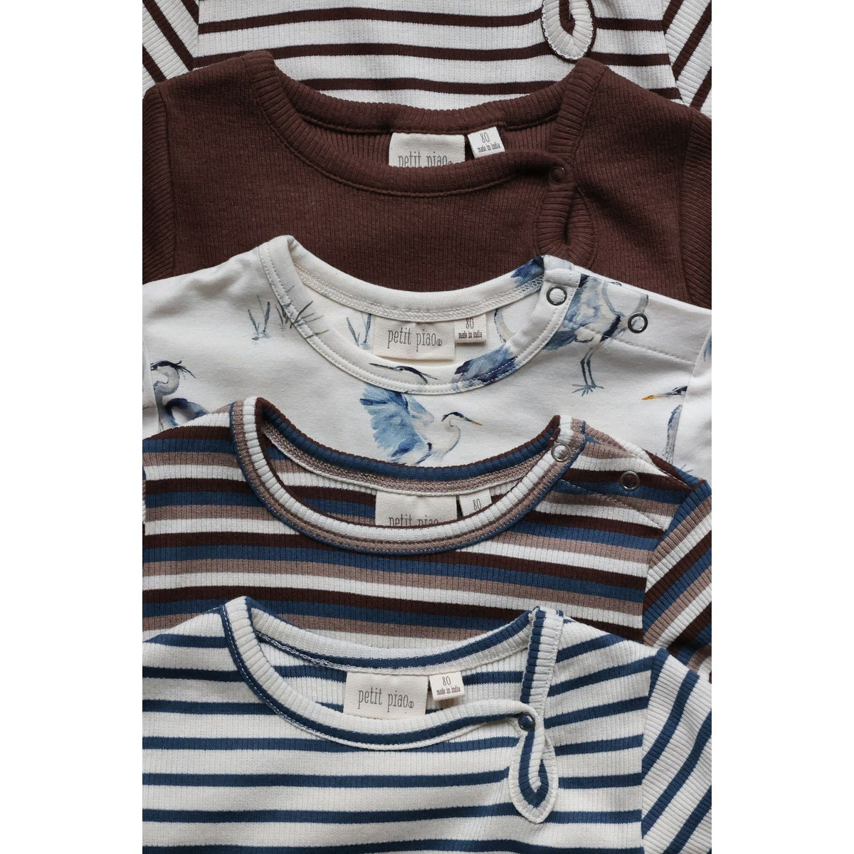 Petit Piao Chestnut Striped Ppsky L_S Body