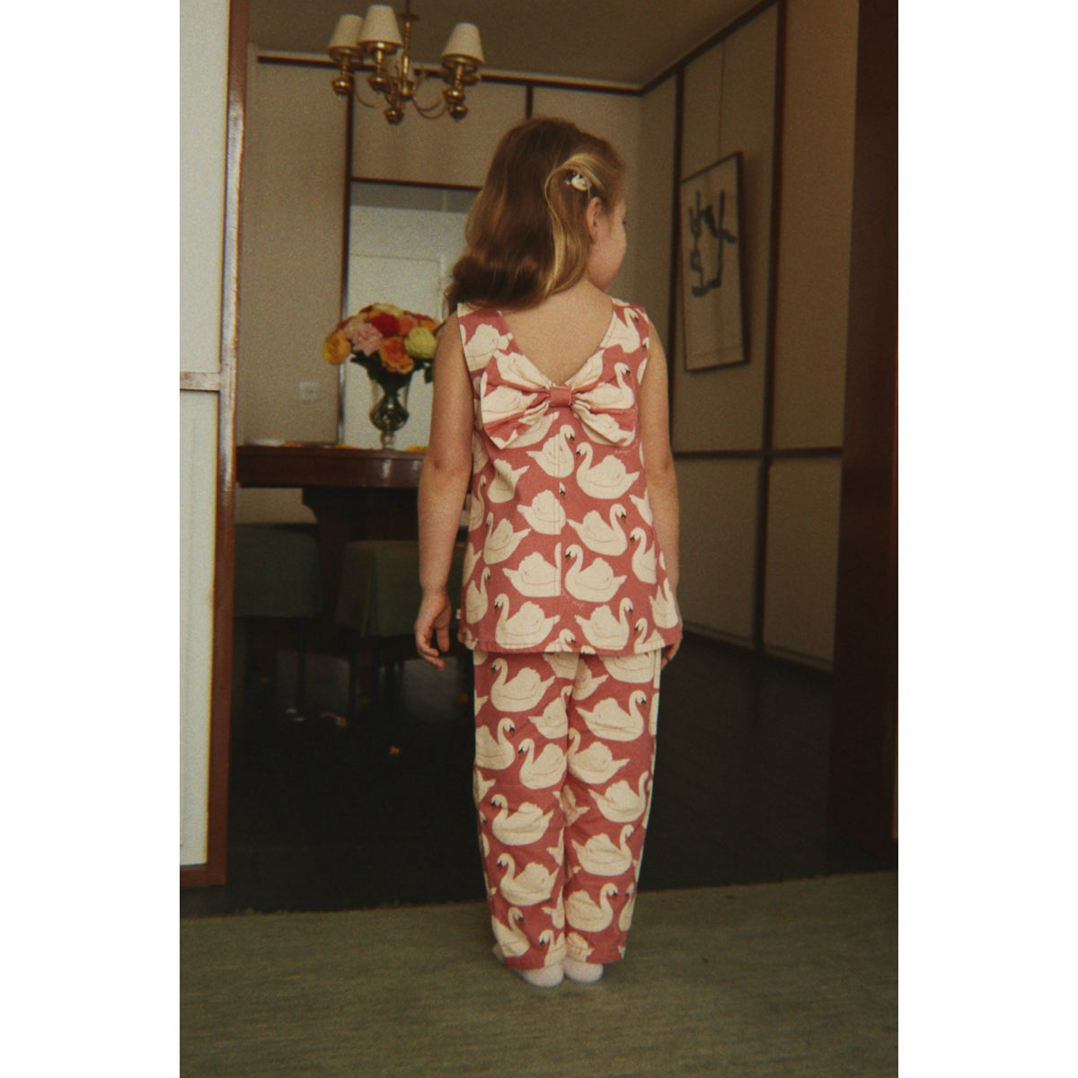 Konges Sløjd Swan Rose Magot Bow Dress Gots