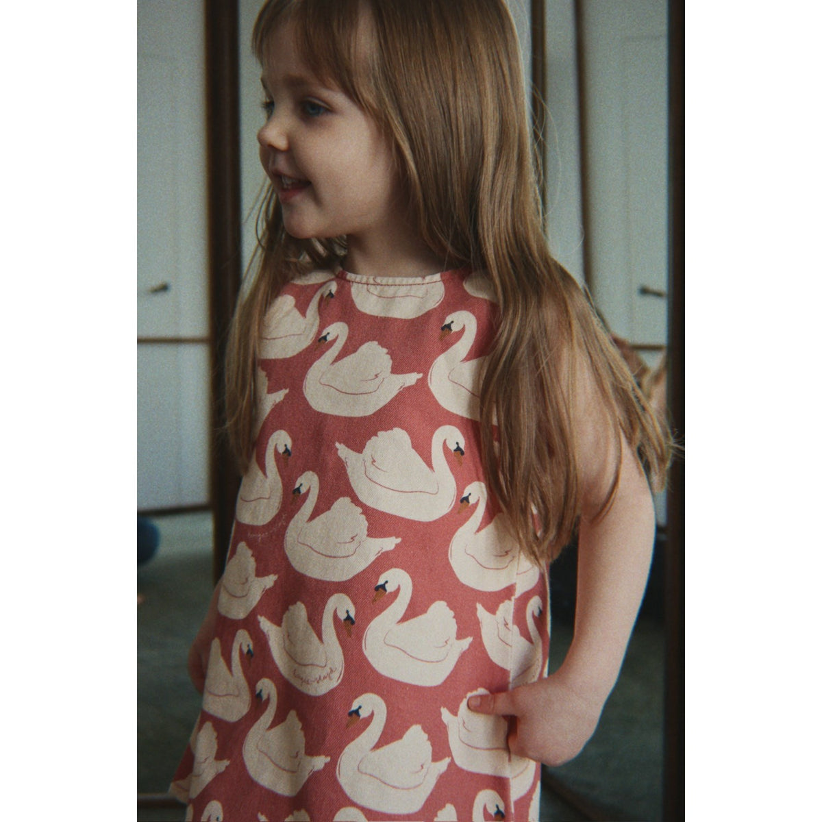 Konges Sløjd Swan Rose Magot Bow Dress Gots
