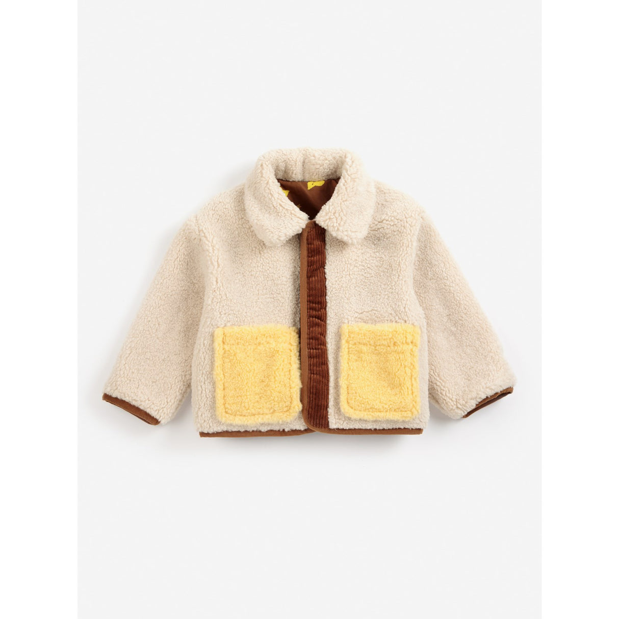 Bobo Choses Brown Pixel Abduction Sheepskin Reversible Jacket