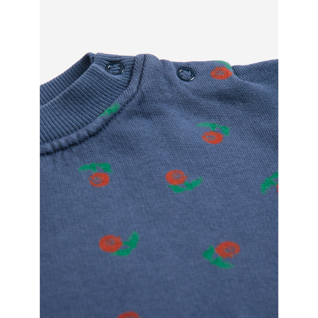 Bobo Choses Navy Blue Stamp Bloom All Over Sweatshirt