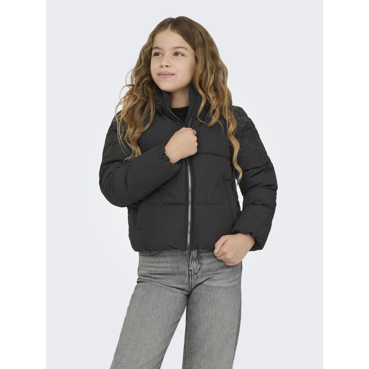 kids ONLY Black Kogdolly Life Sht Puffer Jacket Otw Noos