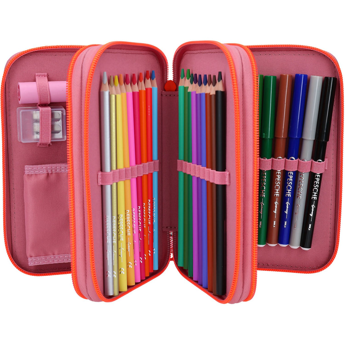 TOPModel Pin It Trippel Pencil Case With Silicone Charms