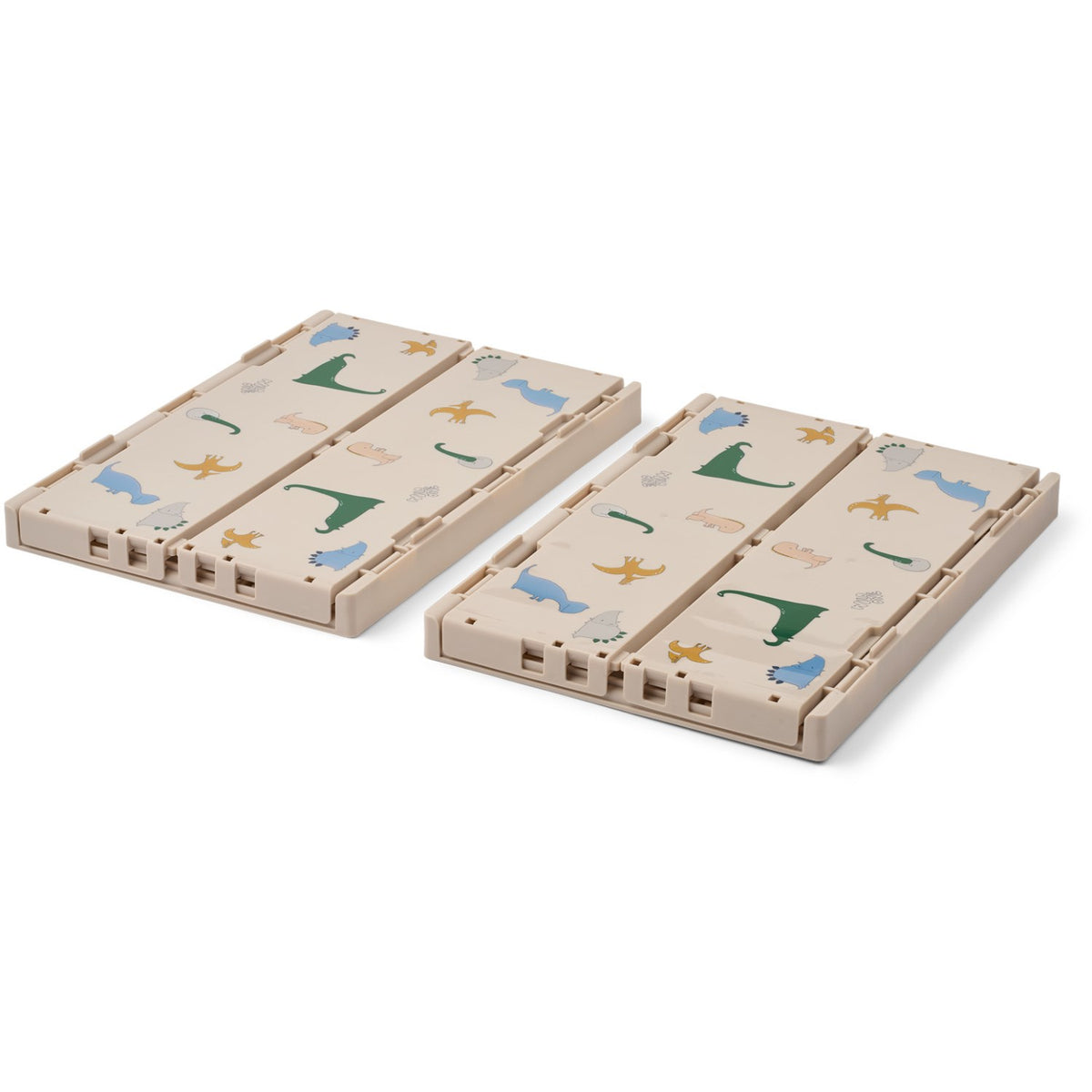 LIEWOOD Dino Roar / Sandy Weston Printed Storage Box M 2-pack