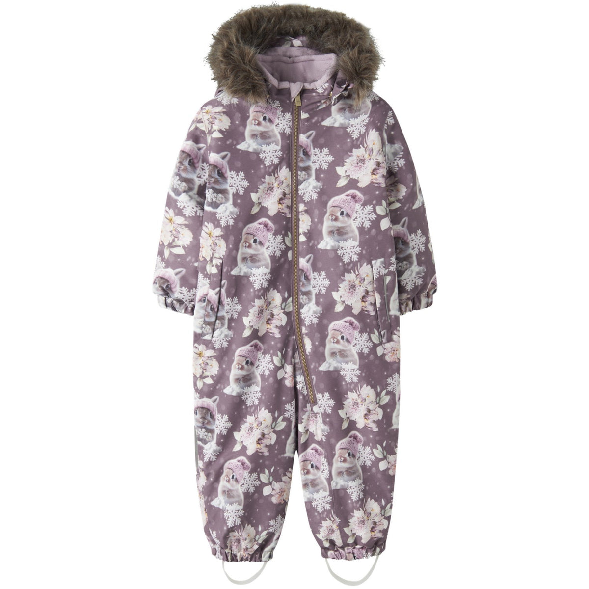 Name It Grape Shake Snow Bunny Nmfsnow10 Suit Aop Fo Noos