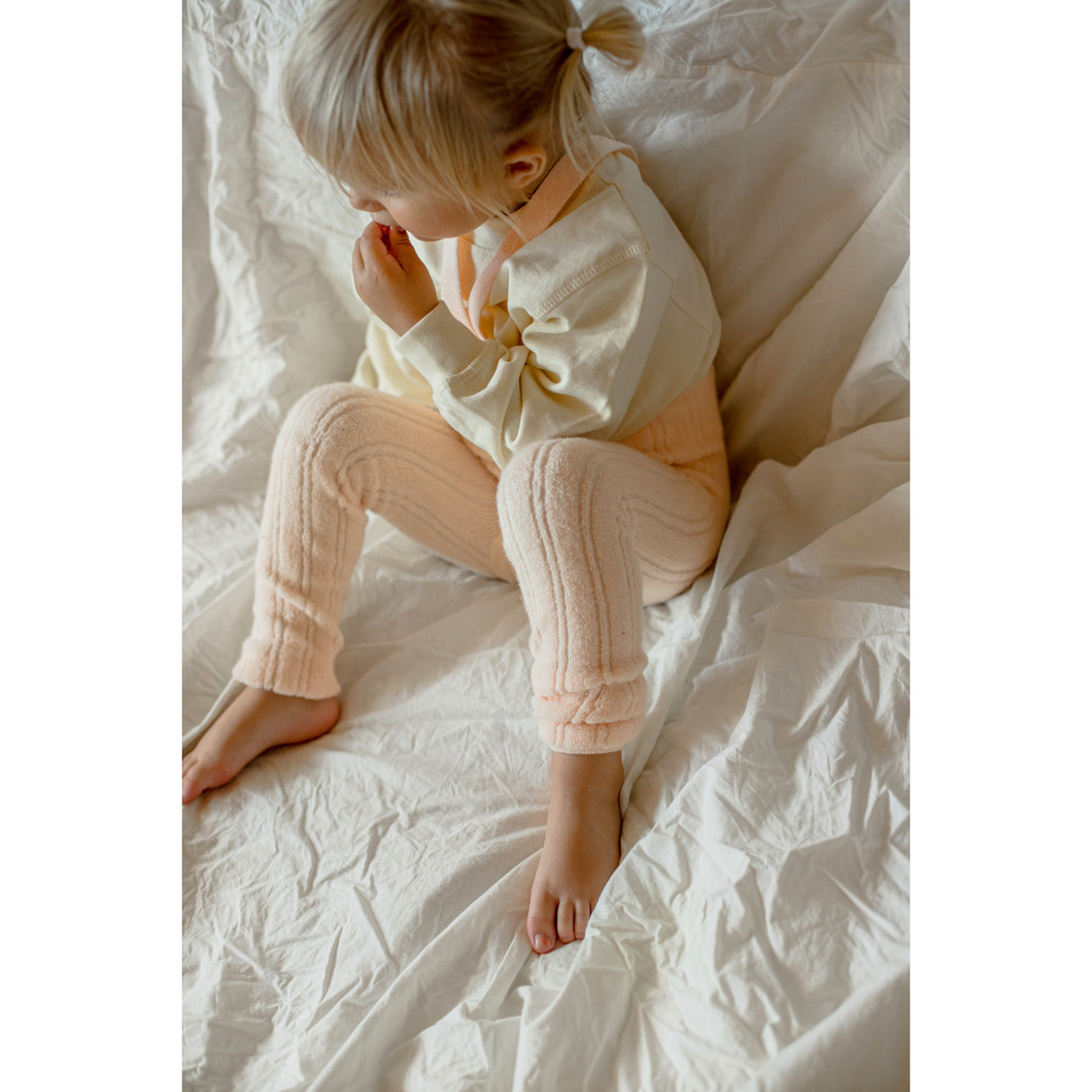 Silly Silas Granny Teddy Footless Tights With Braces Silky Peach