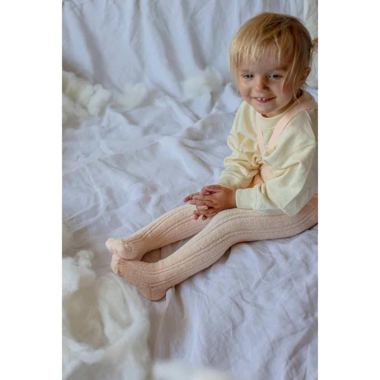 Silly Silas Granny Teddy Tights With Braces Silky Peach