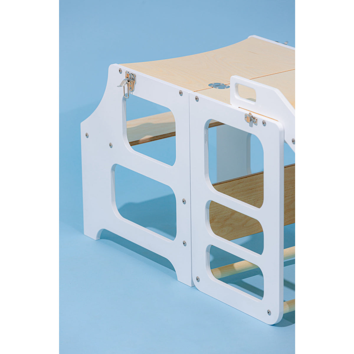 Duck Woodworks White Foldable EC Kitchen Tower With Slide Set