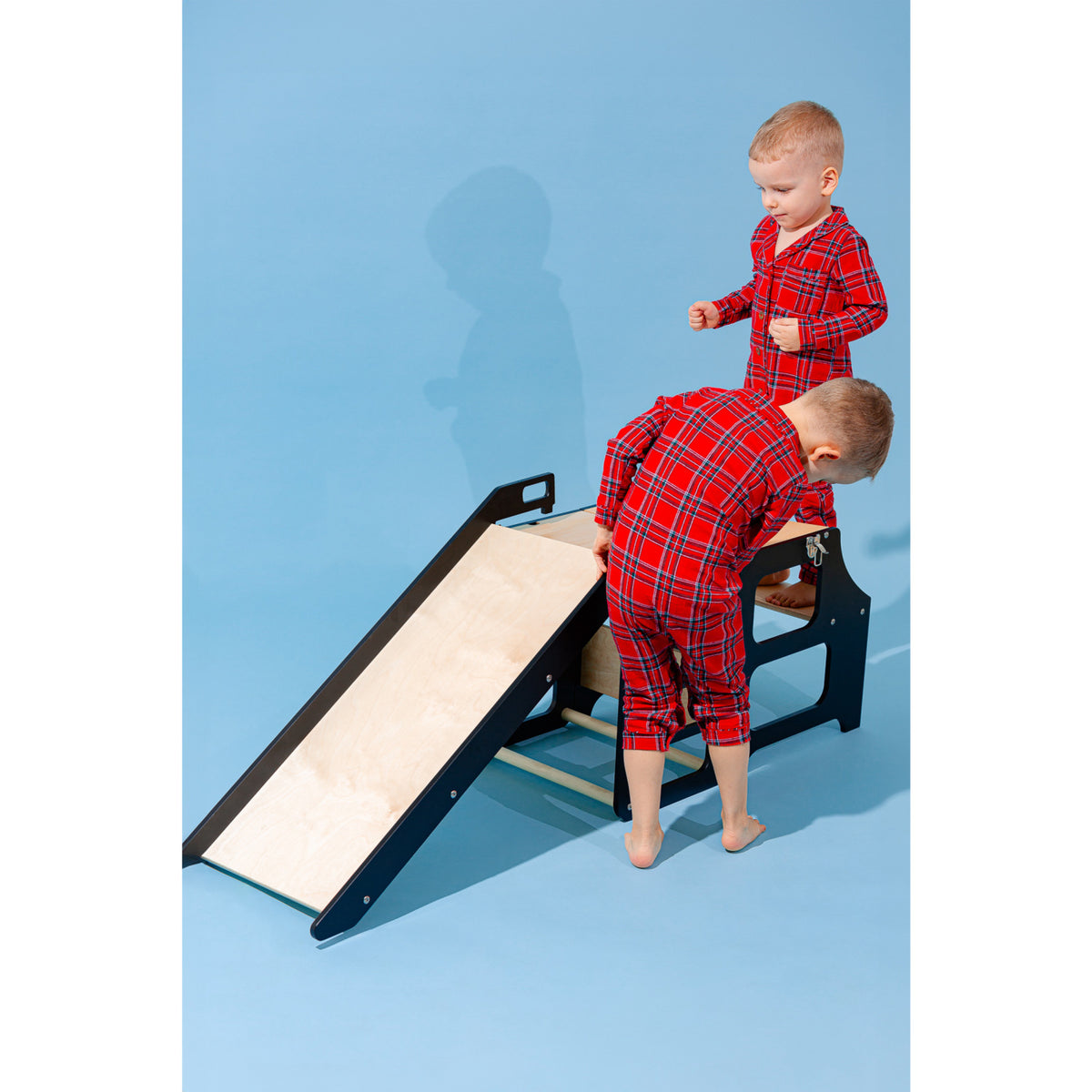 Duck Woodworks Black Foldable EC Kitchen Tower With Slide Set