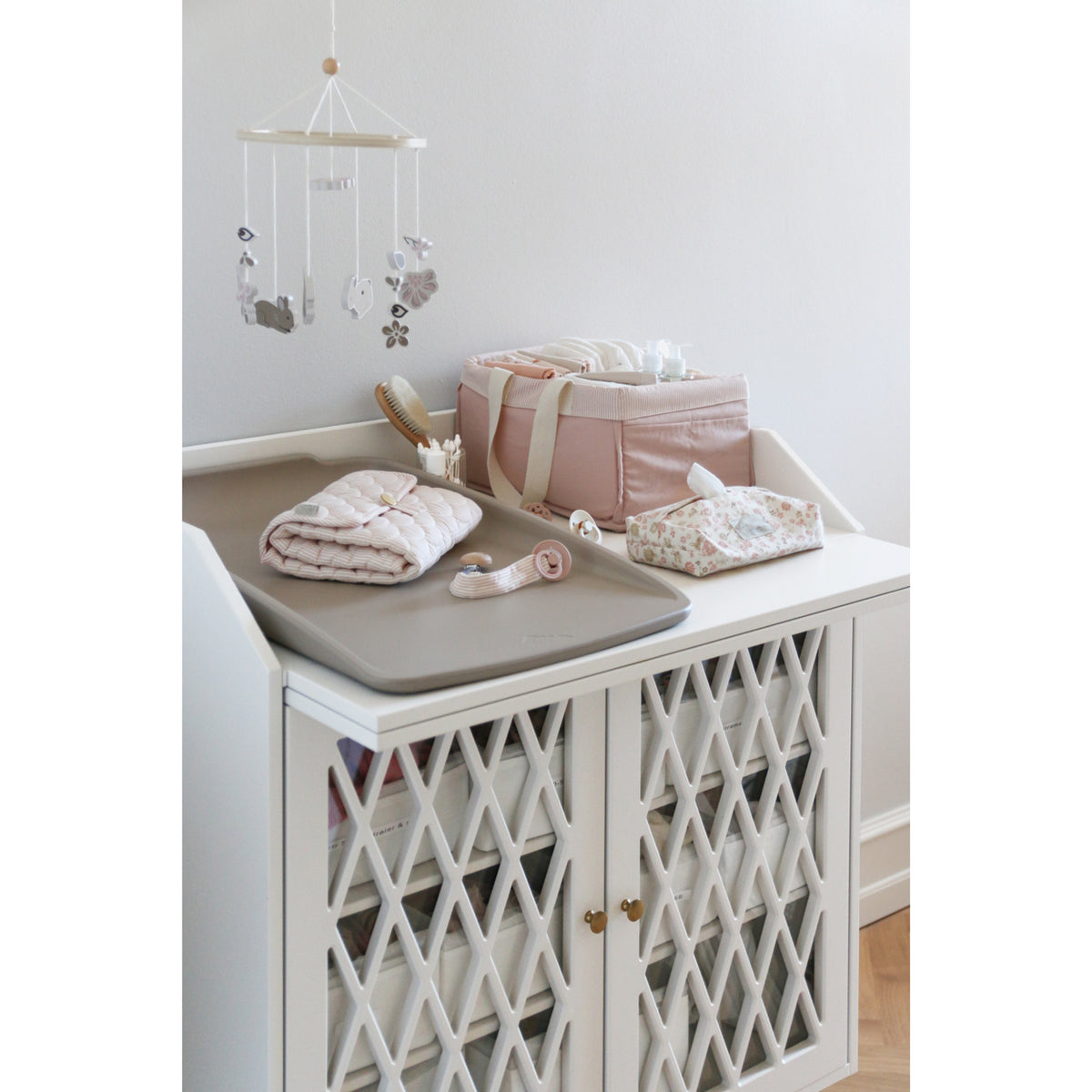 Cam Cam Copenhagen Classic Stripes Rose Quilted Changing Mat