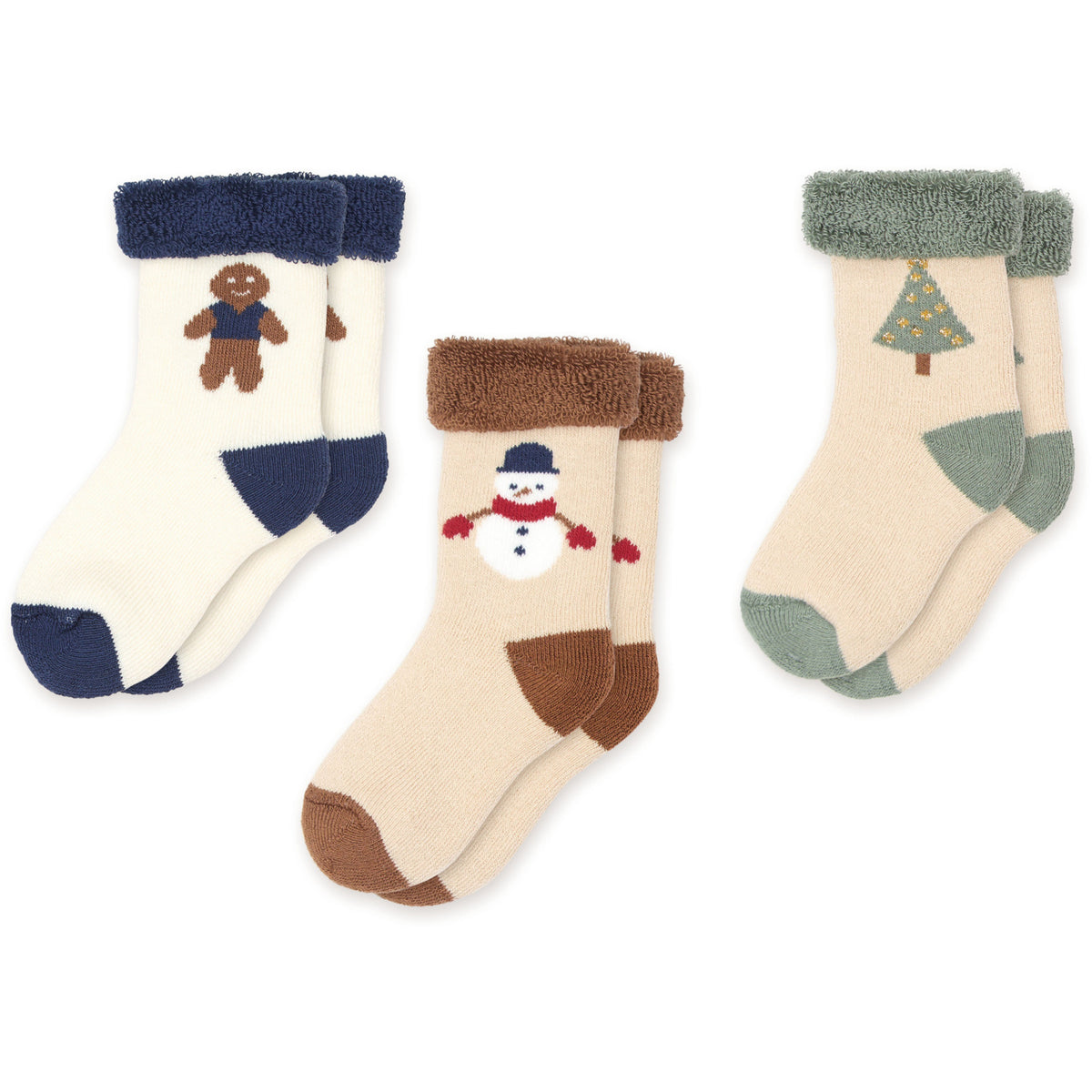 Cam Cam Copenhagen Snowman Terry Socks Safi 3-Pack