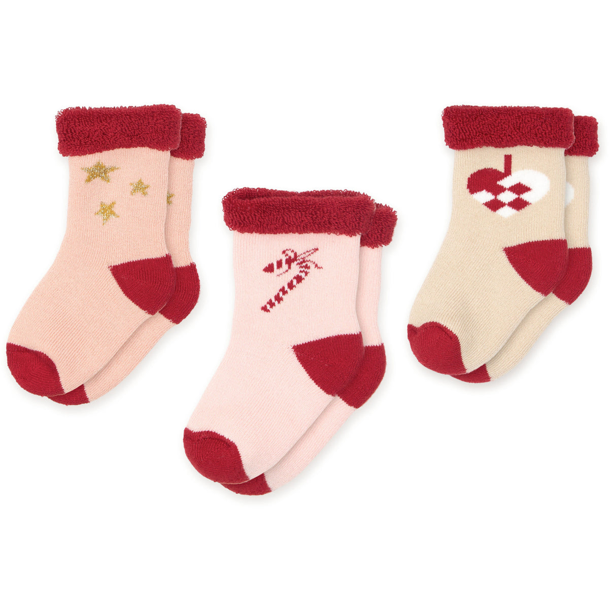Cam Cam Copenhagen Candy Cane Terry Socks Safi 3-Pack