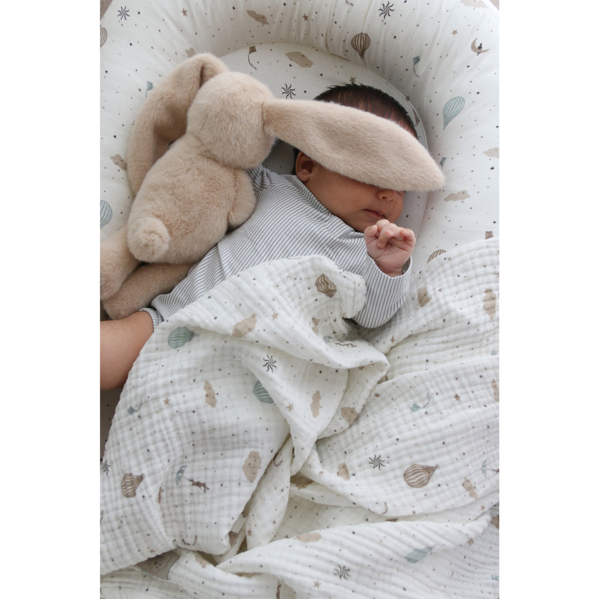 Cam Cam Copenhagen Latte / Classic Stripes Camel Billie Bunny Medium
