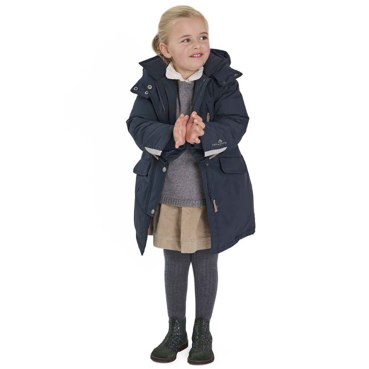 Ver De Terre Navy Arctic Girls Coat