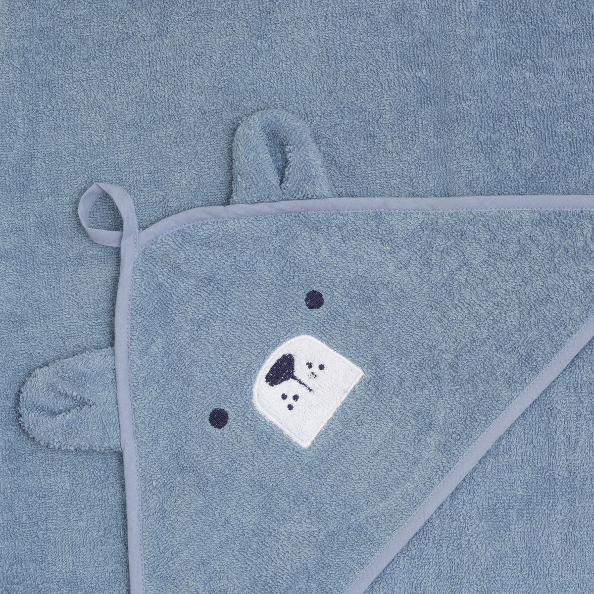 Pippi Dusty Blue Hooded Baby Towel