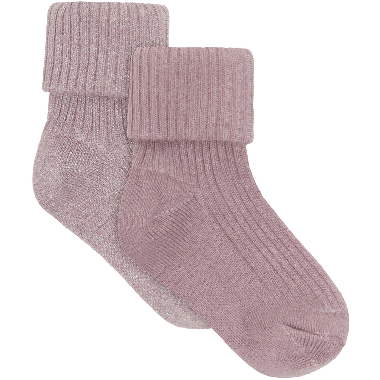 Minymo Elderberry Baby Rib Socks W.Glit (2-Pack)